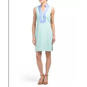 SAIL TO SABLE Classic Linen Blend Mini Tunic Dress